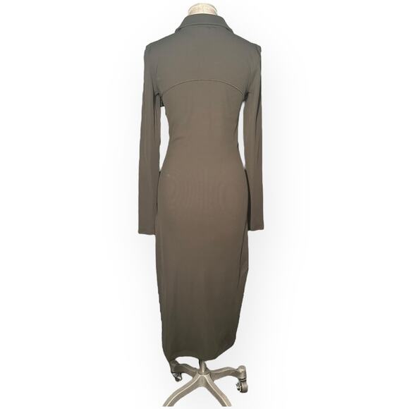 New LULULEMON Ribbed Luxtreme Polo Collared Midi Dress Athleisure Golf Brunch - Picture 9 of 12